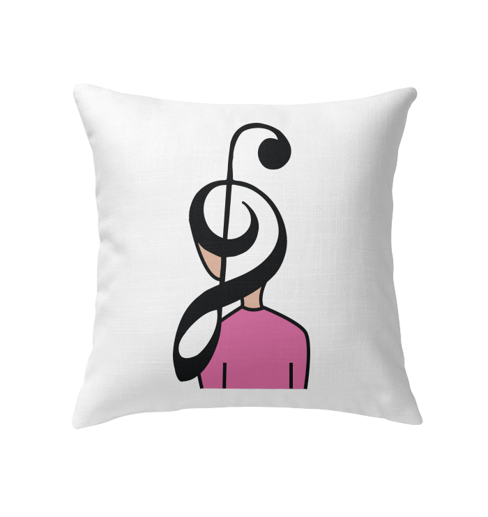 Musical Hairstyle - Indoor Pillow