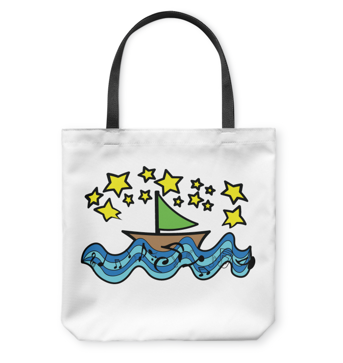 Sailing Under the Stars - Basketweave Tote Bag