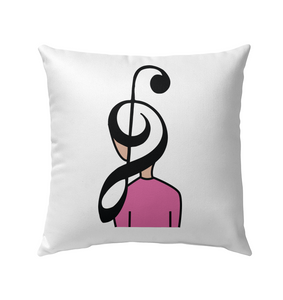 Musical Hairstyle - Outdoor Pillow