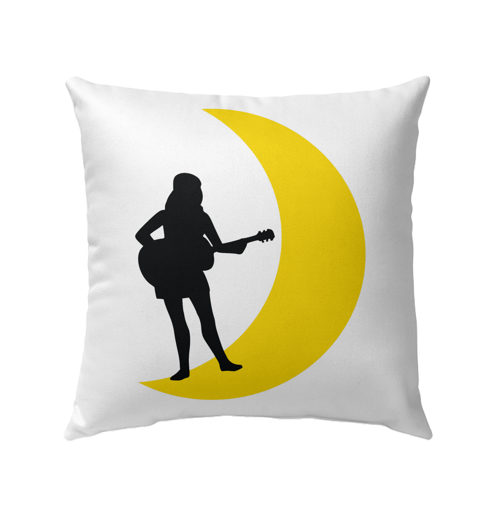 Moonlight Guitar Player - Outdoor Pillow