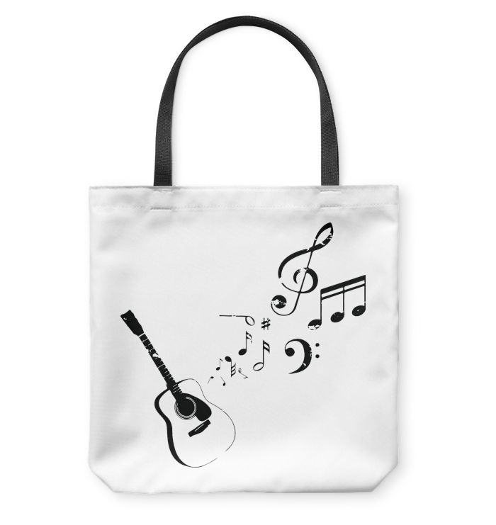 Guitar Tunes  - Basketweave Tote Bag