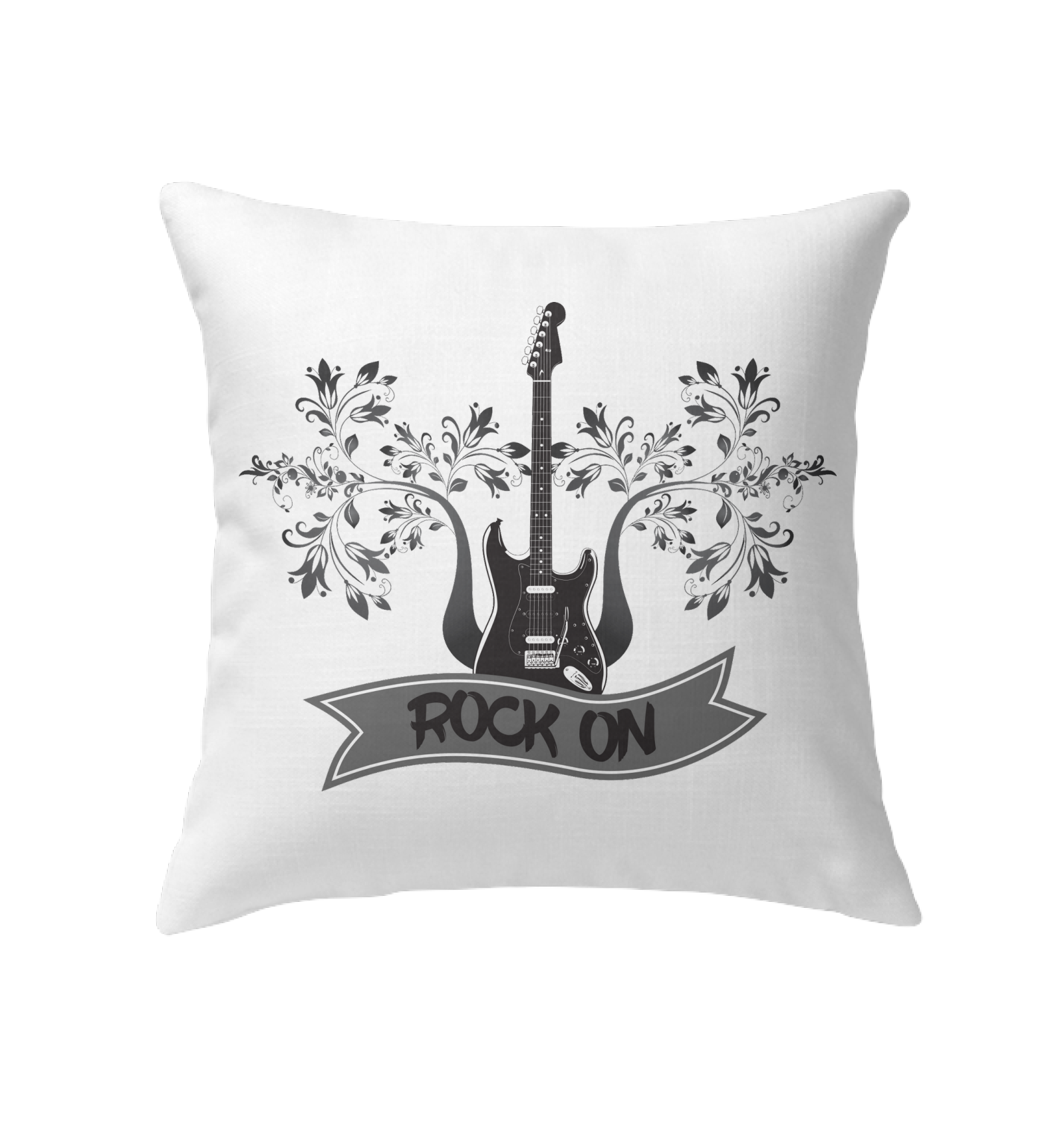 Rock On Electric Guitar - Indoor Pillow