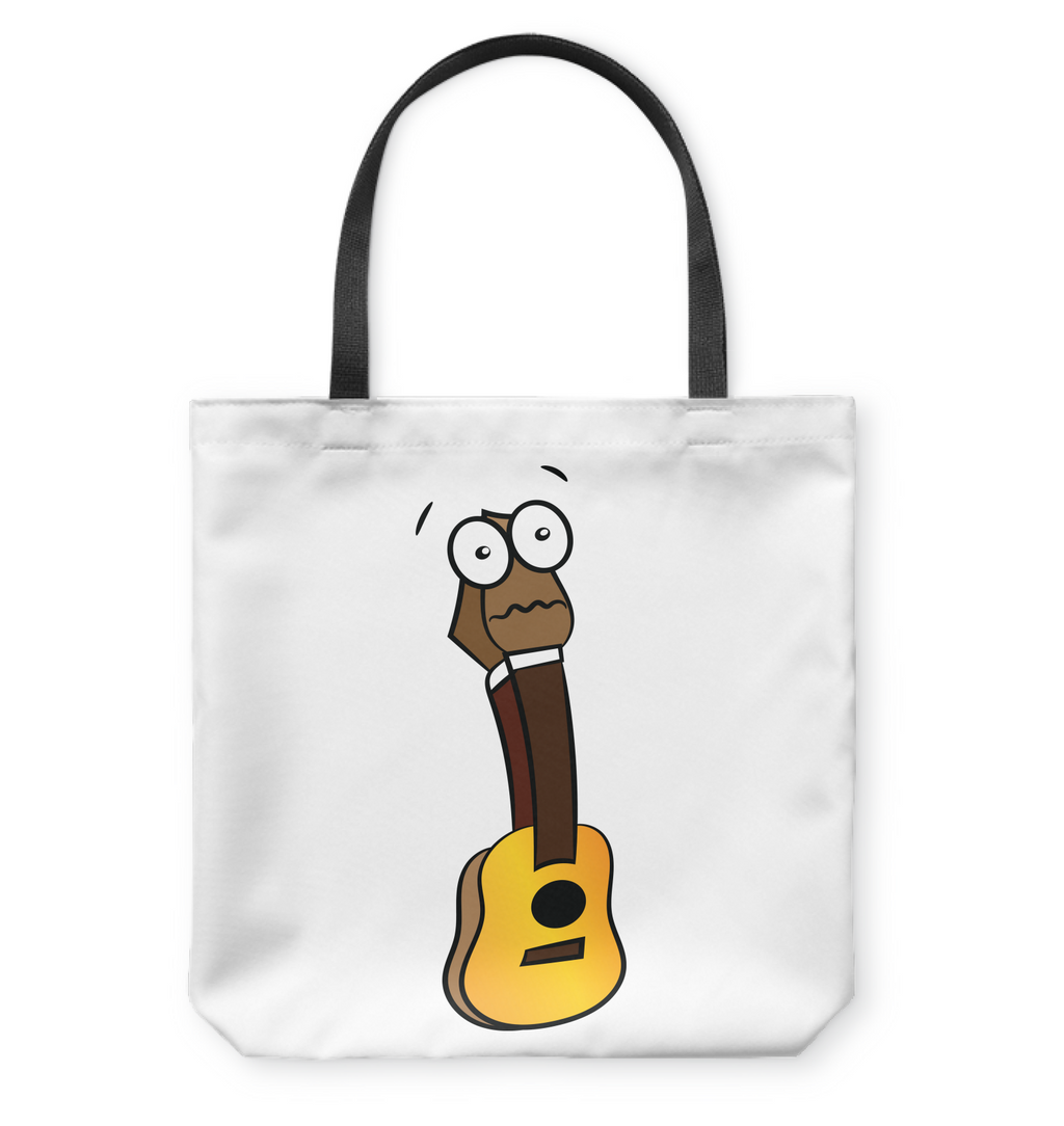 Silenced Guitar - Basketweave Tote Bag