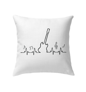Guitar Notes Heartbeat - Indoor Pillow