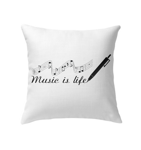 Music is Life Note - Indoor Pillow