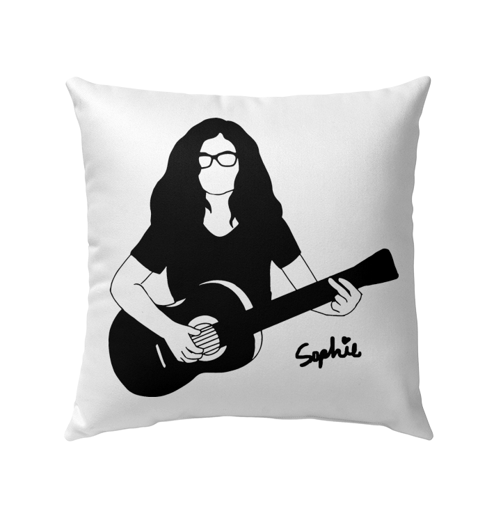 Playin My Guitar, Sophie - Outdoor Pillow