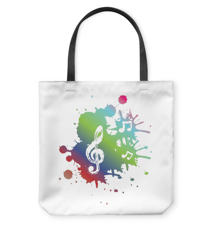 A Colorful Splash of Music - Basketweave Tote Bag