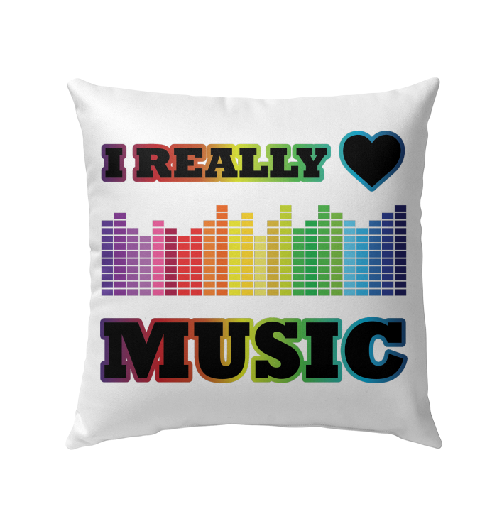 I Really Love Music - Outdoor Pillow