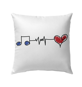 Musical Connections Blue - Outdoor Pillow