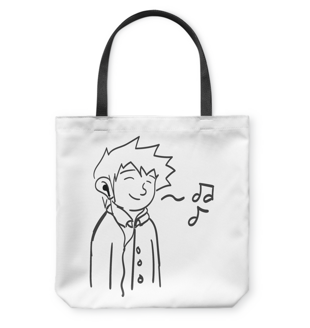 Listening to my Song - Basketweave Tote Bag