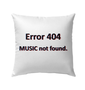Error 404 Music Not found - Outdoor Pillow